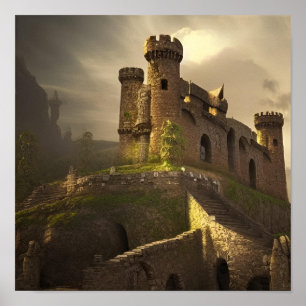 Póster AI Fantasy Castles #01 Poster