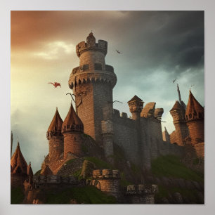 Póster AI Fantasy Castles #02 Poster