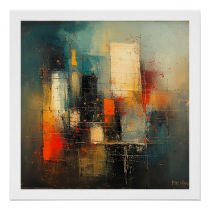 Póster Ai generó una ciudad abstracta y resiliente