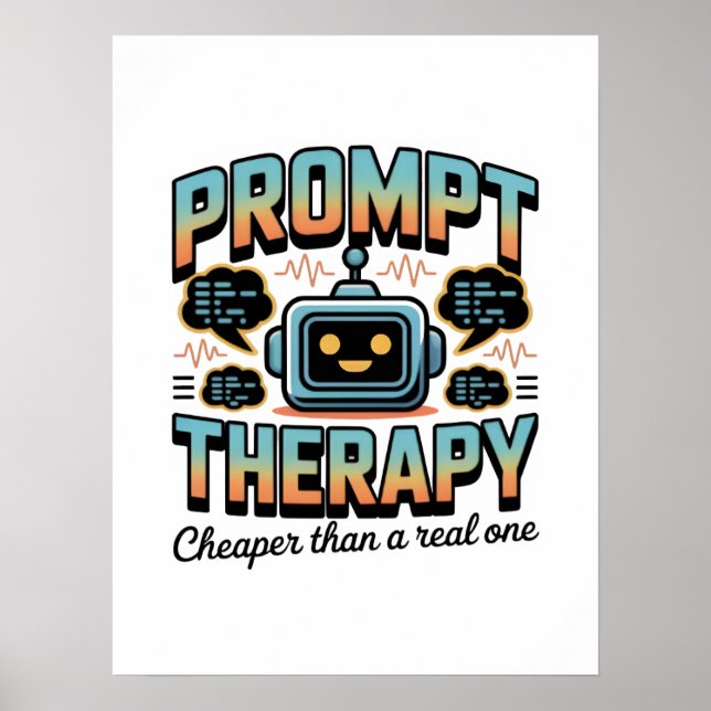 Póster AI Therapy Graphic – Prompt Engineering Design (Frente)