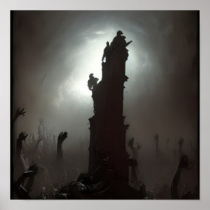 Póster AI Zombie Outbreak #02 Poster