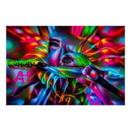 Póster Aichmofobia: Vivid Surreal Art