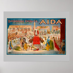 Póster Aida opera vintage poster (1908)