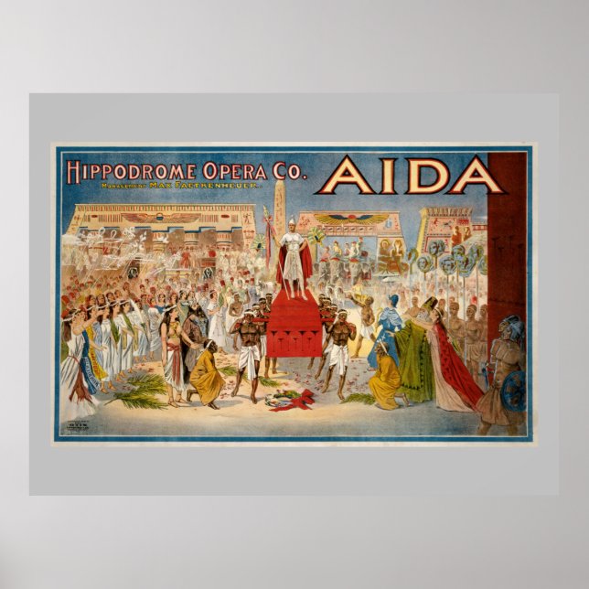 Póster Aida opera vintage poster (1908) (Frente)
