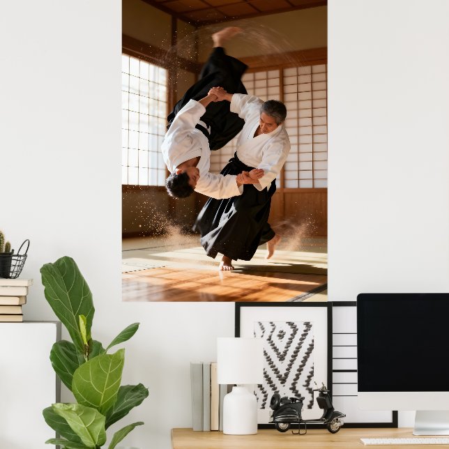Póster Aikido japonés (Oficina en casa)