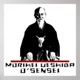 Póster Aikido Morihei Ueshiba O'Sensei