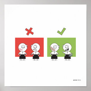 Póster Aikido - regla #2 del ir de discotecas