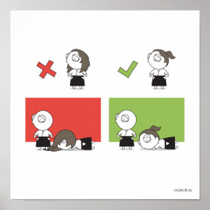 Póster Aikido - regla #4 del ir de discotecas