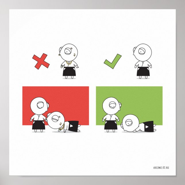 Póster Aikido - Regla de dojo #3 (Frente)