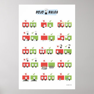 Póster Aikido - Reglas de dojo
