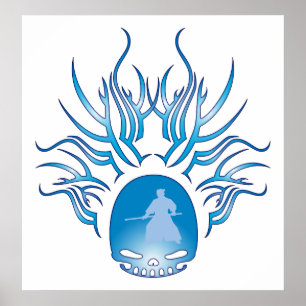 Póster Aikido Skull