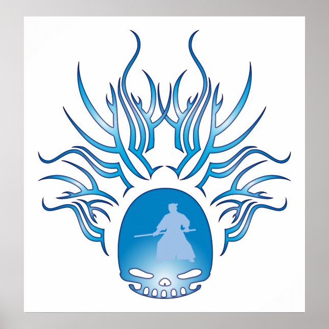 Póster Aikido Skull (Frente)