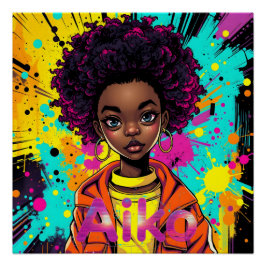 Póster AiKo Grunge Gráfico #1