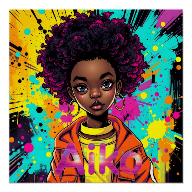 Póster AiKo Grunge Gráfico #1 (Anverso)