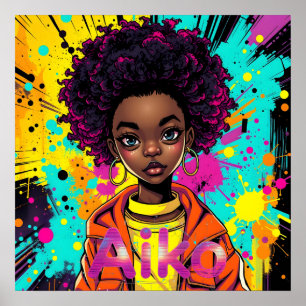 Póster AiKo Grunge Gráfico #1