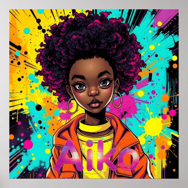 Póster AiKo Grunge Gráfico #1 (Frente)