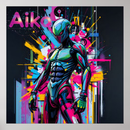 Póster AiKo Grunge Gráfico #2