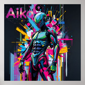Póster AiKo Grunge Gráfico #2