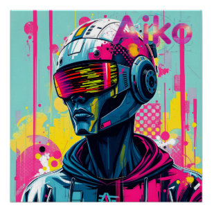Póster AiKo Grunge Gráfico #3