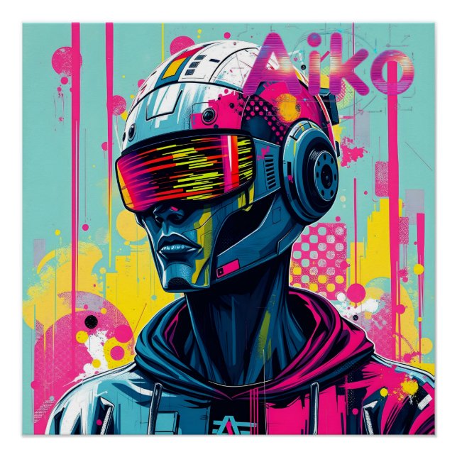 Póster AiKo Grunge Gráfico #3 (Anverso)