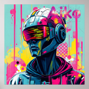 Póster AiKo Grunge Gráfico #3