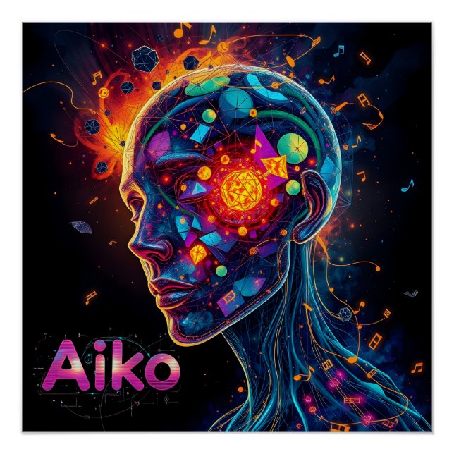 Póster AiKo Grunge Gráfico #4 (Anverso)