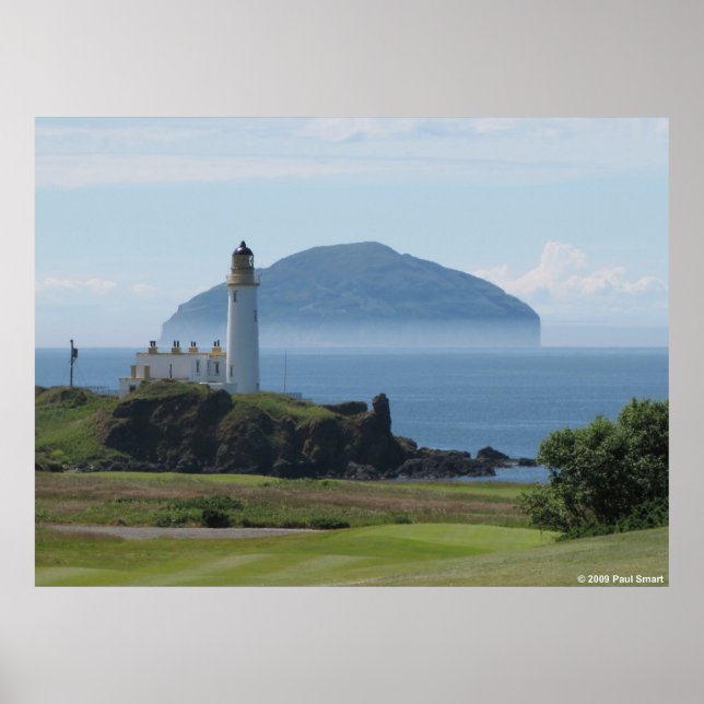 Póster Ailsa Craig, poster del faro de Turnberry (Frente)