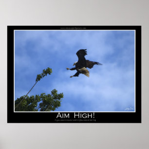 Póster AIM HIGH ~ Poster motivacional