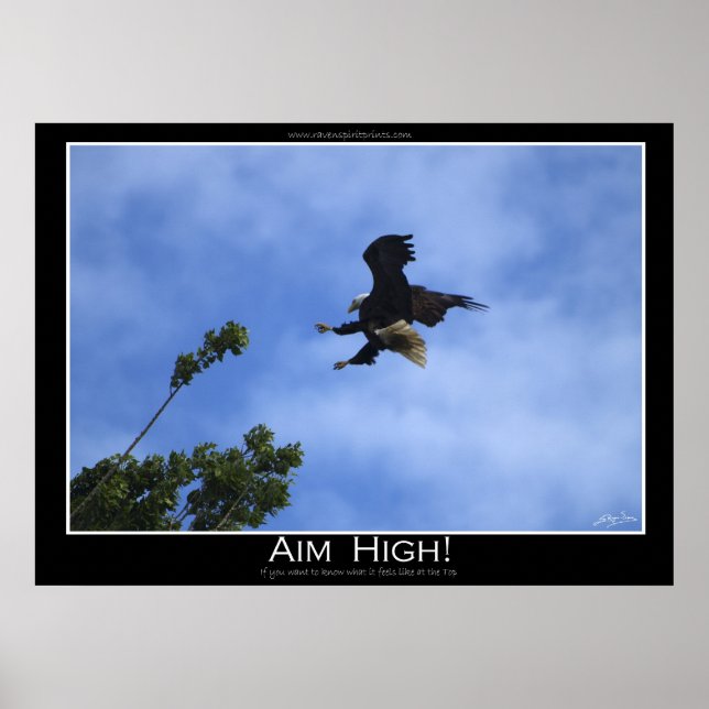 Póster AIM HIGH ~ Poster motivacional (Frente)