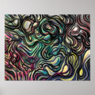 Póster "Air Blob" abstract poster