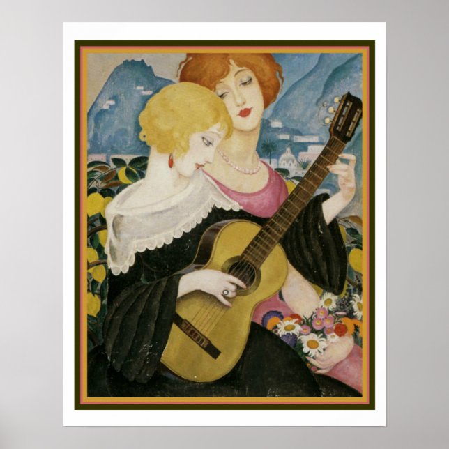 Póster "Air de Capri" 1923 Gerda Wegener 16 x 20 (Frente)