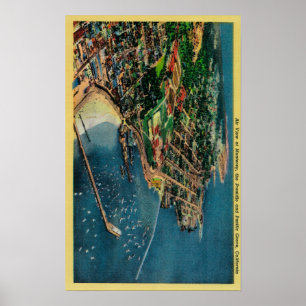 Póster Air View of Monterey and Presido