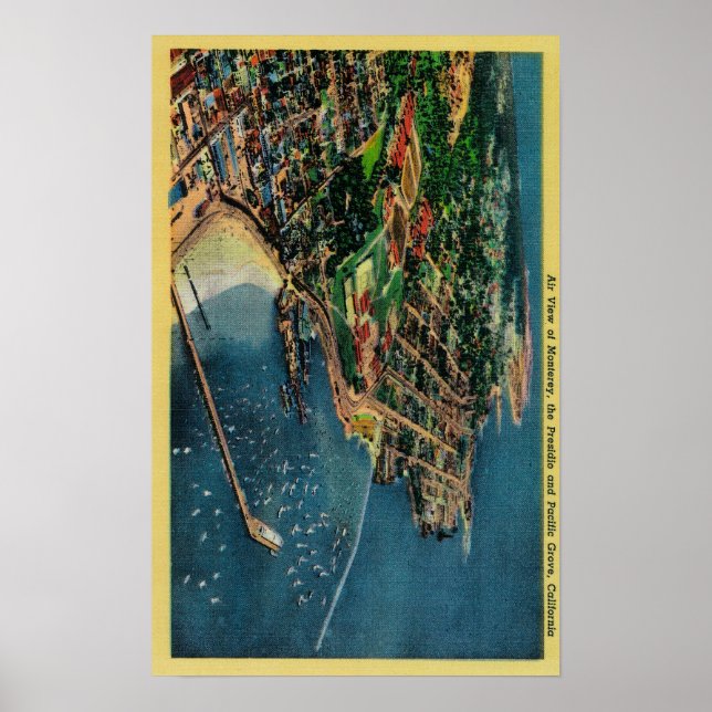 Póster Air View of Monterey and Presido (Frente)