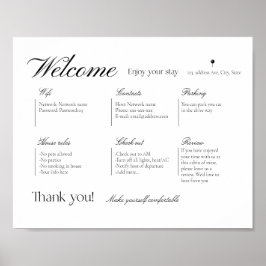 Póster Airbnb Rental Vacation House Welcome Wall Rótulo