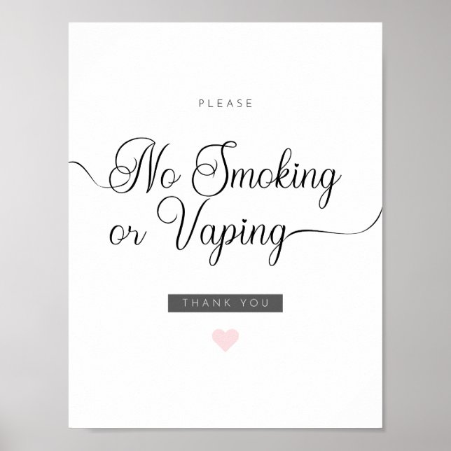 Póster Airbnb Sin Poster para fumar o Vaping (Frente)