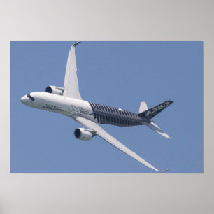 Póster Airbus A350 En Vuelo