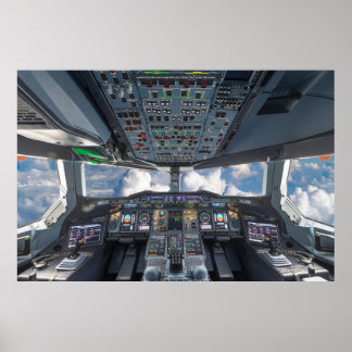 Póster Airbus A380 Cockpit