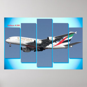 Póster Airbus A380 para poster