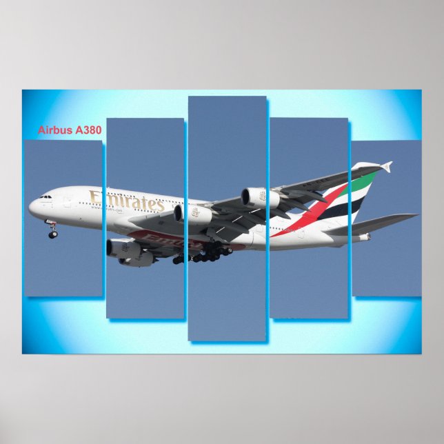 Póster Airbus A380 para poster (Frente)