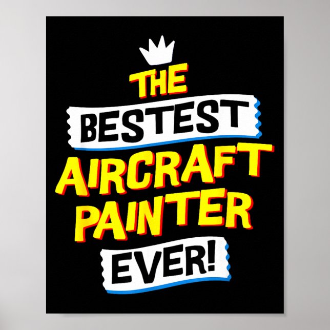 Póster Aircraft Painter, Funny Airplane Paint Job Occupat (Frente)