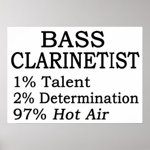 Póster Aire caliente bajo de Clarinetistt