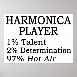 Póster Aire caliente del reproductor de Harmonica