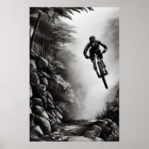 Póster Aire capturado - Esbozo de lápiz digital de la bic