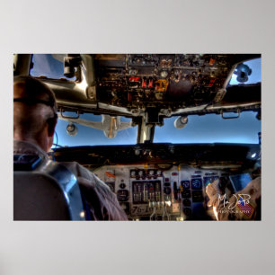 Póster Aire del AWACS E-3 que reaprovisiona HDR de