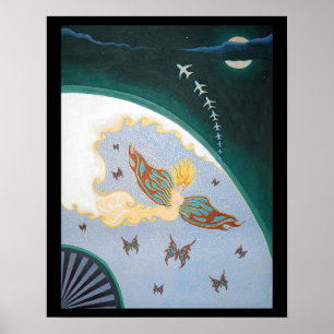 Póster Aire (después de Erte)