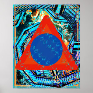 Póster Aire Elemental Dentro De La Meditación De Incendio