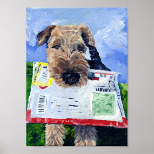 Póster Airedale Airemail Poster.