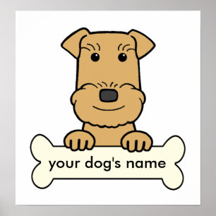 Póster Airedale personalizado