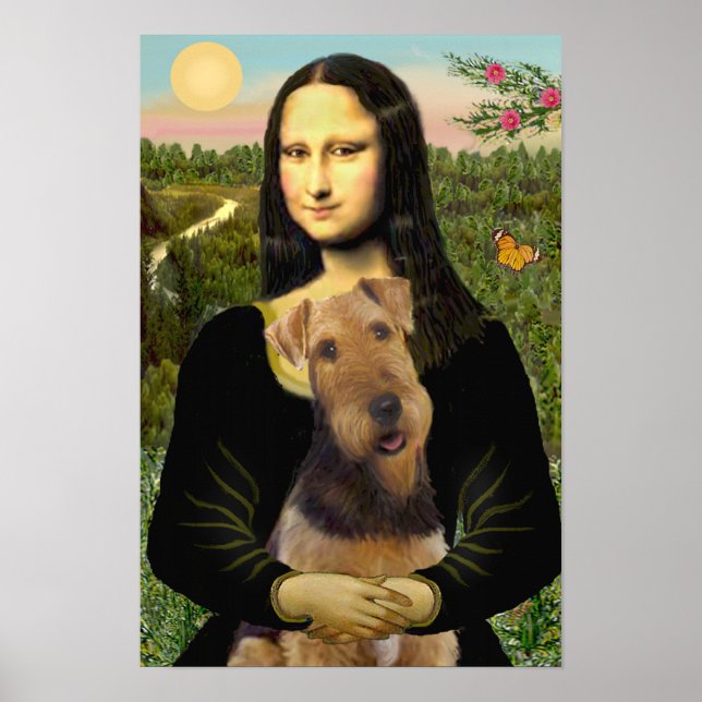 Póster Airedale Terrier (#1) & Mona Lisa (Frente)