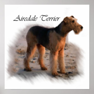 Póster Airedale Terrier Art Print Gifts